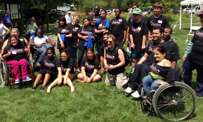 Colleen Flanagan and Easter Seals Youth Leadership Network at Dunn Park