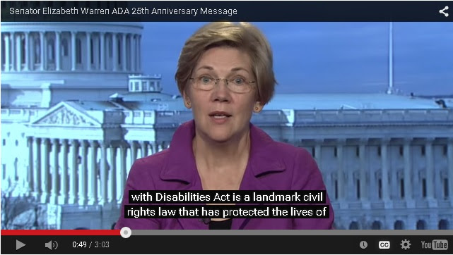 Senator Warren's ADA 25th Anniversary message